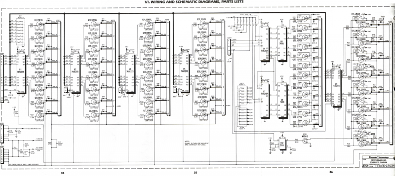Schematic for the Gottlieb System 3 Driver board